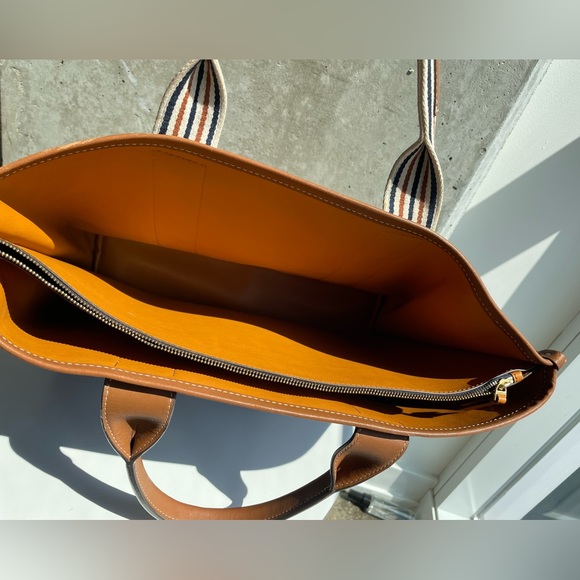 SOLD Tory Burch Perry Medium Multi-Stripe Canvas Tote - Picture 14 of 14